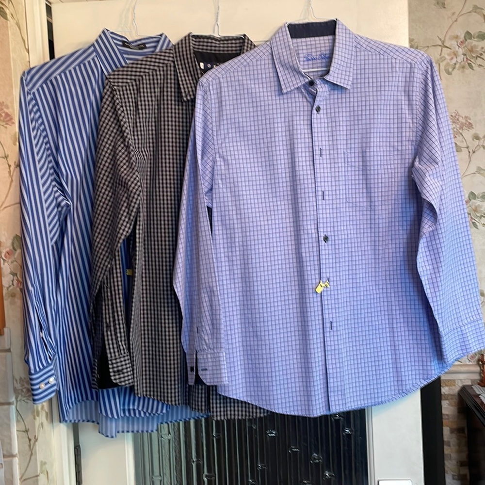 3 MENS DRESS SHIRTS SIZE L